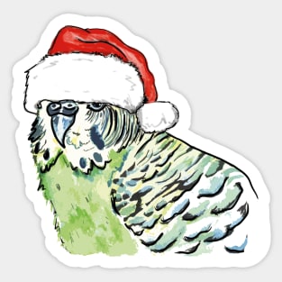 Christmas budgie Sticker